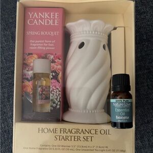 NWT Yankee Candle Home fragrance starter set with 2 oils